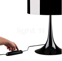 Flos Spunlight Lampe de table blanc - 57,5 cm - La luminosité se règle sans problème à l'aide du variateur présent sur le fil électrique.