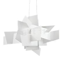 Foscarini Big Bang Sospensione white - The seemingly chaotically arranged elements of the Big Bang are made of methacrylate discs.
