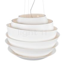Foscarini Le Soleil Sospensione LED hvid - lysdæmpning - Similar to the design of the well-known Guggenheim Museum, the individual shade segments of the Le Soleil are arranged concentrically.