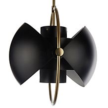 Gubi Multi-Lite Pendant Light brass/black - ø22,5 cm , discontinued product - The quarter spheres can be positioned as desired. This not only alters the appearance of this pendant light, but also its lighting effect.