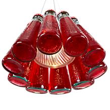 Ingo Maurer Campari Light 155 rosso - Bottiglie originali Campari circondano la lampadina e conferiscono alla luce un tocco di charme.