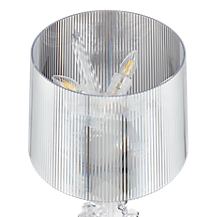 Kartell Bourgie argento - La lampada da tavolo viene alimentata con 3 lampadine aventi attacco E14.