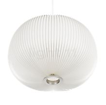 Le Klint Lamella 1 white/silver - Direct light streams out of the bottom opening.