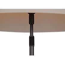 Luceplan Costanza, lámpara de pie pantalla blanco niebla/marco aluminio - telescopio - con botón - ø40 cm - Gracias a la barra telescópica, la altura de la Costanza se puede regular según cada necesidad.