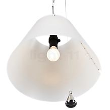 Luceplan Costanza, lámpara de suspensión pantalla negro - ø50 cm - tira de la cuerda - La Costanza Sospensione se puede equipar con una bombilla potente de casquillo E27.