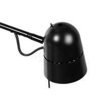 Luceplan Counterbalance Parete noir - La tête de lampe prend la forme retenue d'une fine coupole.