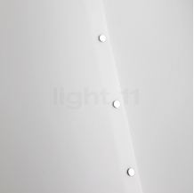 Luceplan Lady Costanza Lampada ad arco paralume bianco/telaio alluminio - con dimmer - Il paralume in policarbonato è disponibile in numerose varianti di colore.