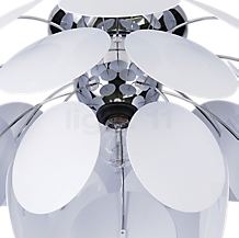 Marset Discocó Lampada da soffitto bianco - ø53 cm - La lampadina E27 all'interno del paralume della Discocó viene ottimamente schermata dai riflettori.