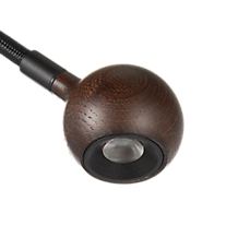 Marset No8 Wall light LED wenge - The small lamp head houses an energy-efficient LED module.