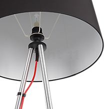 Martinelli Luce Eva, lámpara de pie aluminio/blanco, ø50 cm - En la parte inferior de la pantalla se encuentra el portalámparas E27 que es compatible con varios tipos de bombilla.