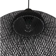 Moooi Non Random Light noir, ø48 cm - Dans la partie supérieure de l'abat-jour, une douille E27 attend d'être équipée de son ampoule.