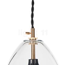Northern Unika Pendant light grey, large - The twisted supply line of the Unika in combination with the brass frame provides the light with a fine industrial look.