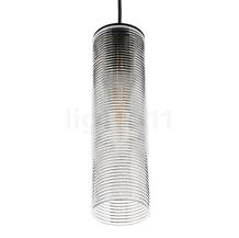 Panzeri Clio Hanglamp plafondkapje zwart/glas staal