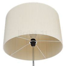 Santa & Cole Pie de Salón Floor Lamp natural colour/chrome - cylindric - 45 cm - The E27 socket can be equipped with a variety of illuminants, such as halogen or LED lamps.