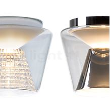 Serien Lighting Annex Plafondlamp L - externe diffusor klaar wit/binnenste diffusor gepolijst - De Annex met respectievelijk heldere buitenkap, met binnenreflector uit gefacetteerd kristalglas of gepolijst aluminium.
