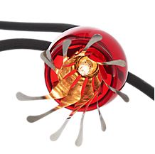 Serien Lighting Poppy Wall 5 Arme rot/schwarz - Für den faszinierenden Effekt ihrer Bimetall-Lamellen benötigt Poppy Niedervolt-Lampen.