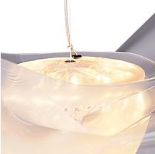 Slamp Étoile, lámpara de suspensión LED ø90 cm - La preciosa lámpara de suspensión pende de un delgadísimo cable.