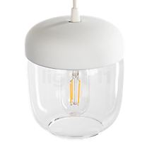 Umage Acorn Cannonball, lámpara de suspensión con 3 focos en blanco acero inoxidable - El sombrerito de silicona refuerza el aspecto de bellota que luce la Cannonball.