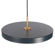 Umage Asteria Pendel LED antrazit - Cover messing & stål - The flat lampshade is the distinguishing characteristic of the Asteria.