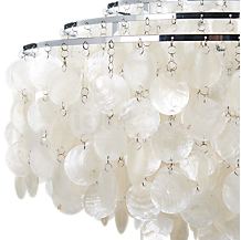 Verpan Fun 10DM Pendant Light chrome - The discs are made of genuine mother-of-pearl.