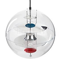 Verpan VP Globe, lámpara de suspensión ø40 cm - El cuerpo transparente expone los reflectores como si de una vitrina se tratase.