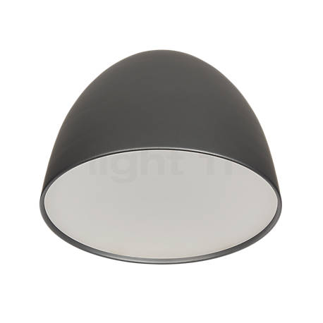 Artemide Nur Plafondlamp zwart glanzend - Mini - Door de 36 cm diameter van de lampenkap-opening wordt het licht  vlakkig naar de kamer afgegeven.