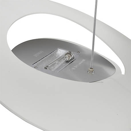 Artemide Pirce Soffitto blanc - ø67 cm - L'ampoule éclaire vers le haut d'où la lumière sera réfléchie harmonieusement dans toutes les directions par les anneaux.