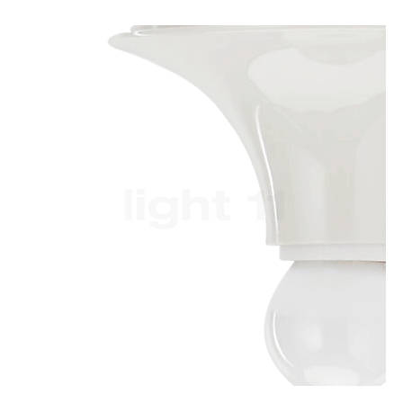 Artemide Teti blanc - Le corps de lampe de l'Artemide Teti se compose de polycarbonate diaphane, le modèle blanc se compose de résine artificielle.