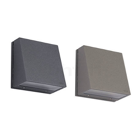 Bega 22215 - LED wall light graphite - 22215K3 - The wedge-shaped body of the wall light closely adapts to the house facade.