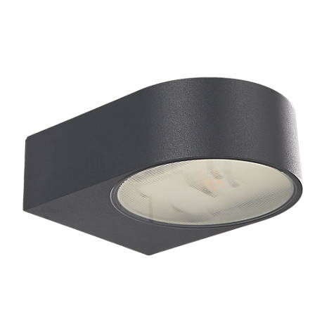 Bega 33224 - Wall light LED graphite - 33224K3 - The light opening is covered by a sheet of specially textured glass.