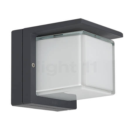 Bega 33327 - Plafonds, murs et Borne d'éclairage LED argenté - 33327AK3 - Un verre de cristal, à la surface intérieure blanchie et en forme de dé, fait office de diffuseur.