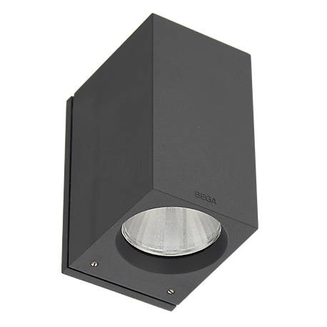 Bega 33579 - Wall light LED graphite - 33579K3 - The downwards-directed light passes a sheet of robust safety glass.