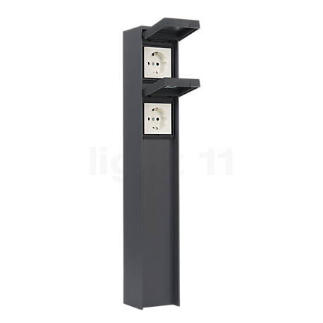 Bega 70704/70706 - Connecting pillar with 2 sockets with screwdown base - 70706 - This connecting pillar comes with two power sockets.