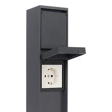 Bega 70704/70706 - Connecting pillar with 2 sockets with screwdown base - 70706 - Thanks to high-quality protective lids, the electrical components are protected against weather influences.