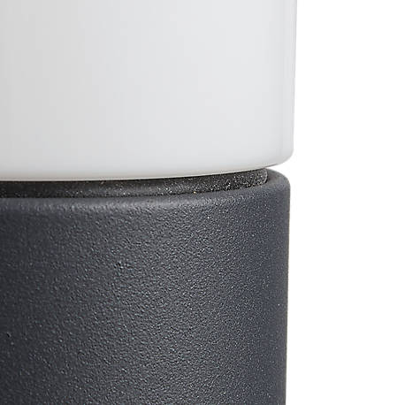 Bega 77236 - Bollard Light LED silver - 77236AK3 - The slightly porous surface of the luminaire housing has a fine graphite colour.