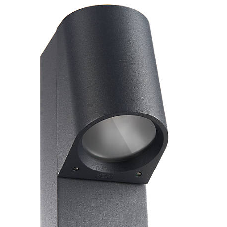 Bega 77239/77249 - LED bollard light graphite with screwdown base - 77249K3 - The illuminant is secured by robust safety glass.