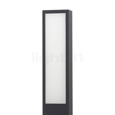 Bega 77246/77247 - bollard light LED silver with screwdown base - 77247AK3 - The satin-finished diffuser softly distributes the light of the bollard to the sides.