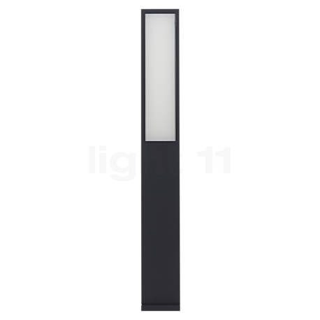 Bega 77246/77247 - bollard light LED silver with screwdown base - 77247AK3 - The perpendicular body of the bollard light has a monolithic character.