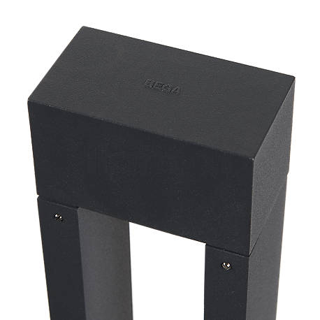 Bega 77265/77266 - bollard light LED graphite with anchorage - 77265K3 - The edgy design dominates the functional look of this bollard light.