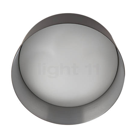 Bega Studio Line Lampada da soffitto LED rotonda bianco/alluminio opaco - 51017.2K3 - Il vetro opale soffiato a bocca assicura un'emissione luminosa diffusa.