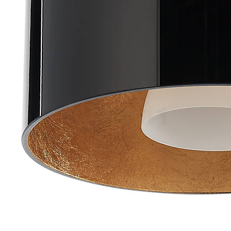 Bruck Cantara, lámpara de suspensión LED cromo mate/vidrio blanco/dorado - 30 cm - El difusor interior tamiza la luz con delicadeza para dar una iluminación muy suave.
