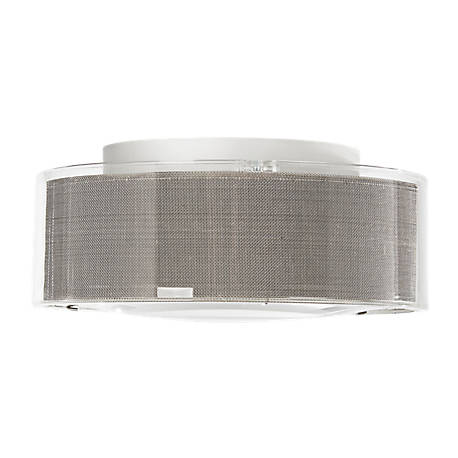 Bruck Opto, lámpara de techo LED acero inoxidable - El fino tejido metálico se sitúa tras la pantalla de polimetilmetacrilato.
