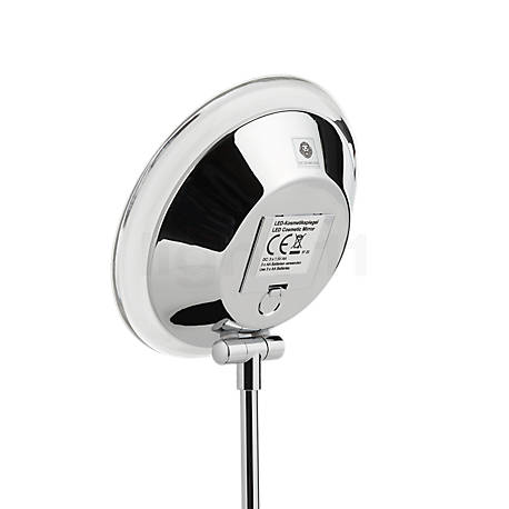 Decor Walther BS 15 Touch illuminated Makeup Mirror chrome glossy - Since the mirror light is powered by batteries, no cables are required.