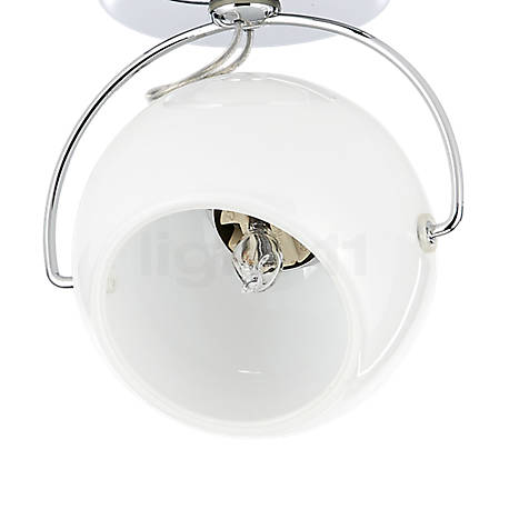 Fabbian Beluga White Applique/Plafonnier verre opale blanc , Vente d'entrepôt, neuf, emballage d'origine - Le fonctionnement de ce spot nécessite l'utilisation d'une ampoule de culot G9.