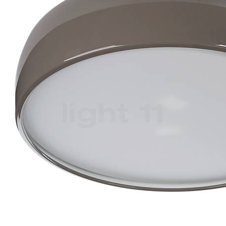 Flos Smithfield Lampada da soffitto LED nero opaco - push dimmerabile - Grazie al diffusore in metacrilato opalino, la lampada da soffitto diffonde una luce generale omogenea.