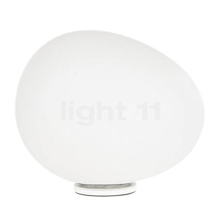 Foscarini Gregg Tavolo hvid - media - med lysdæmper - When switched off, the Gregg is reminiscent of a washed, clean pebble.