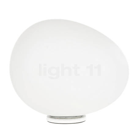 Foscarini Gregg Tavolo white - midi - with dimmer - When switched off, the Gregg is reminiscent of a washed, clean pebble.