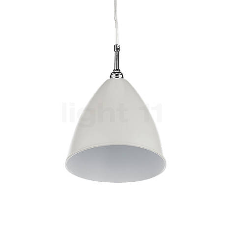 Gubi BL9, lámpara de suspensión cromo/blanco - ø16 cm , Venta de almacén, nuevo, embalaje original - Con su discreto lenguaje de formas, la luminaria de suspensión recurre al diseño de la Bauhaus.