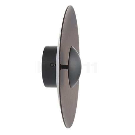 Marset Ginger Applique/Plafonnier LED noir/blanc - ø19,5 cm - Le module LED se trouve être invisible, caché derrière la petite vasque du réflecteur en métal.