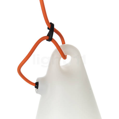 Martinelli Luce Trilly white - ø45 cm - An orange cable adds a touch of colour to the otherwise subdued design of the Trilly.
